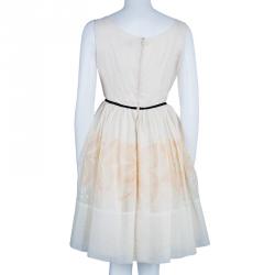 Pre Owned RED Valentino White Organza Flare Dress M