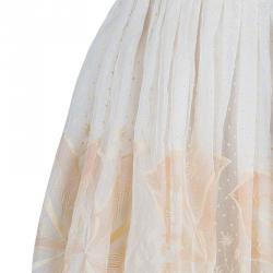 Pre Owned RED Valentino White Organza Flare Dress M