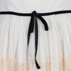 Pre Owned RED Valentino White Organza Flare Dress M