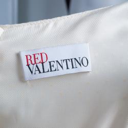Pre Owned RED Valentino White Organza Flare Dress M