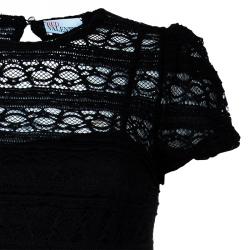 Pre Owned RED Valentino Black Lace Short Sleeve Dress M