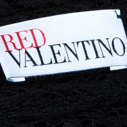 Pre Owned RED Valentino Black Lace Short Sleeve Dress M