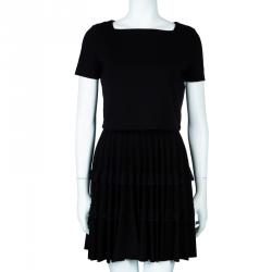 Pre Owned RED Valentino Black Short Sleeve Dress S