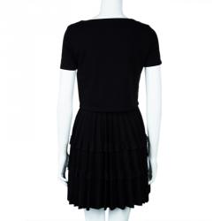 Pre Owned RED Valentino Black Short Sleeve Dress S