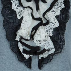 Pre Owned RED Valentino Grey Lace Bib Top S