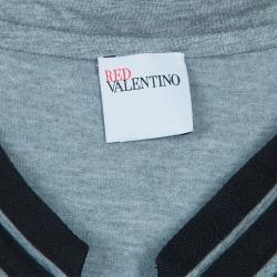 Pre Owned RED Valentino Grey Lace Bib Top S