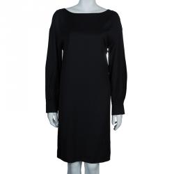 Pre Owned RED Valentino Black Deep Back Bow Detail Dress M