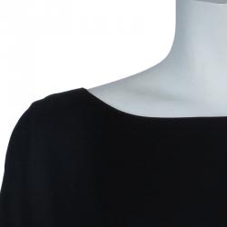 Pre Owned RED Valentino Black Deep Back Bow Detail Dress M