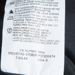 Pre Owned RED Valentino Black Deep Back Bow Detail Dress M