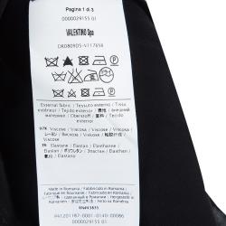 Pre Owned RED Valentino Black Ruffle Neck Top M