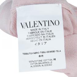 Pre Owned Red Valentino Pink Embellished Mesh Overlay Sleeveless Knit Top M