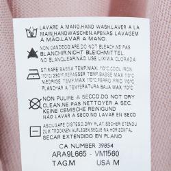 Pre Owned Red Valentino Pink Embellished Mesh Overlay Sleeveless Knit Top M