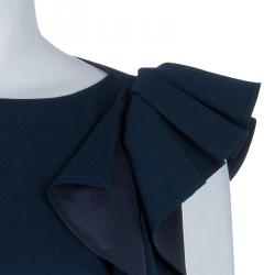 Pre Owned RED Valentino Navy Ruffle Dress M