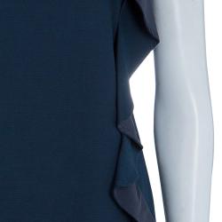 Pre Owned RED Valentino Navy Ruffle Dress M