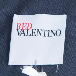 Pre Owned RED Valentino Navy Ruffle Dress M