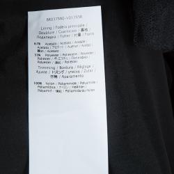 Pre Owned RED Valentino Black Double Breasted Lace Underlay Belted Trench Coat M