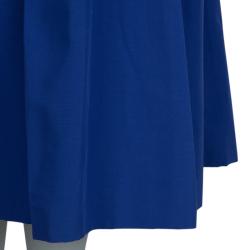 Pre Owned RED Valentino Blue Gathered Bustier Midi Dress S