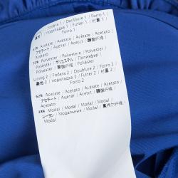 Pre Owned RED Valentino Blue Gathered Bustier Midi Dress S