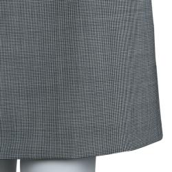 Pre Owned Red Valentino Monochrome Houndstooth Bow Detail Dress M