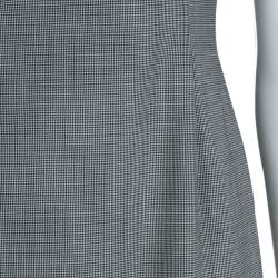 Pre Owned Red Valentino Monochrome Houndstooth Bow Detail Dress M