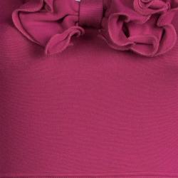 Pre Owned Red Valentino Pink Knit Ruffle Detail Sleeveless Dress M