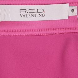 Pre Owned RED Valentino Pink Scallop Lace Trim Detail Skirt S