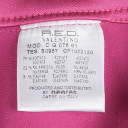 Pre Owned RED Valentino Pink Scallop Lace Trim Detail Skirt S