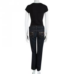 Pre Owned Red Valentino Indigo Denim Dark Wash Straight Fit Jeans L