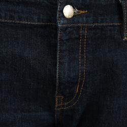 Pre Owned Red Valentino Indigo Denim Dark Wash Straight Fit Jeans L