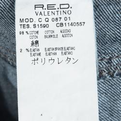 Pre Owned Red Valentino Indigo Denim Dark Wash Straight Fit Jeans L