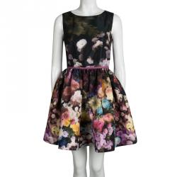Pre Owned Red Valentino Multicolor Floral Printed Sleeveless Dress S