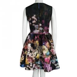 Pre Owned Red Valentino Multicolor Floral Printed Sleeveless Dress S