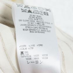 Pre Owned Red Valentino Beige Floral Jacquard Overcoat S