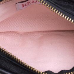 RED Valentino Black Ruffle Sequins Shoulder Bag