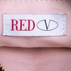 RED Valentino Black Ruffle Sequins Shoulder Bag