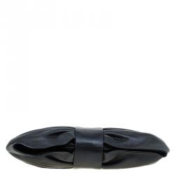 Red Valentino Black Leather Bow Chain Clutch