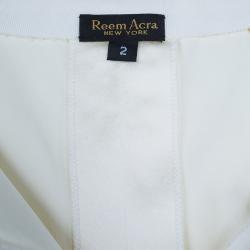 Reem Acra Cream Silk Pants S