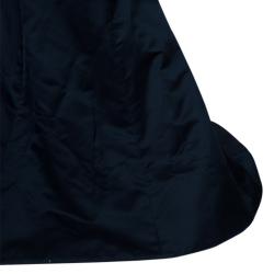 Pre Owned Reem Acra Navy Blue Strapless Silk Gown