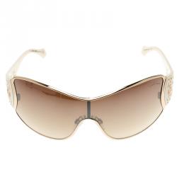 Pre Owned نظارة شمسية روبرتو كافالي ألكيون 803S شيلد بني ذهبي/كريمي