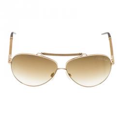 Pre Owned Roberto Cavalli Gold Cercione Aviators