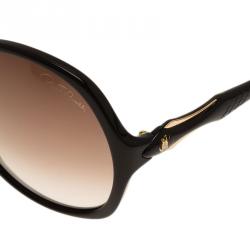 Pre Owned Roberto Cavalli Brown Bougainvillea Square Sunglasses