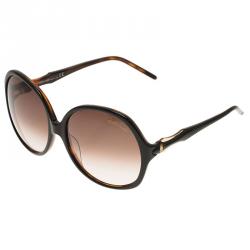 Pre Owned نظارة شمسية روبرتو كافالي بوغينفيليا بني غامق مربعة