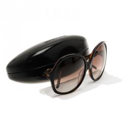 Pre Owned نظارة شمسية روبرتو كافالي بوغينفيليا بني غامق مربعة