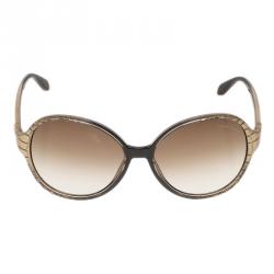 Pre Owned Roberto Cavalli Brown Maria Round Sunglasses