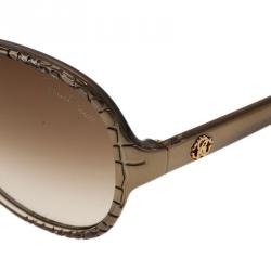 Pre Owned Roberto Cavalli Brown Maria Round Sunglasses