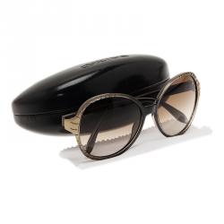 Pre Owned Roberto Cavalli Brown Maria Round Sunglasses