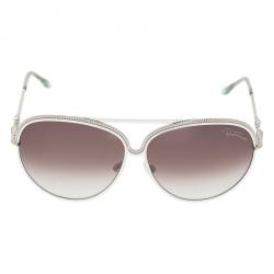 Pre Owned Roberto Cavalli White Tureia Aviators