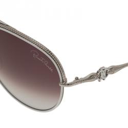 Pre Owned Roberto Cavalli White Tureia Aviators