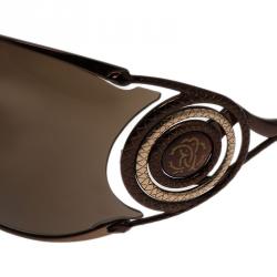 مملوكة مسبقًا Roberto Cavalli Brown Zircone Sunglasses