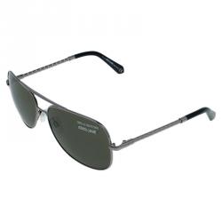 Pre Owned Roberto Cavalli Silver 837 Aviator Sunglasses